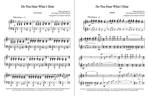 Do You Hear What I Hear (Duet - 1 piano, 4 hands)